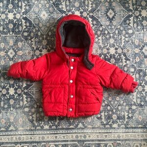 Baby Gap Red Puffer Coat - Size 12-18 Months